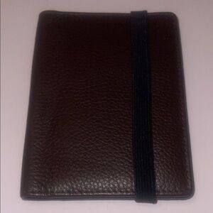 Lodis Brown Faux-Leather Notebook with Black Elastic